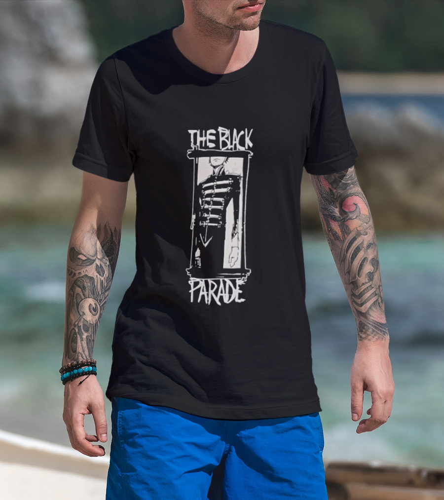 The Black Parade Marching Band Uniform Figure Sketch Frame T-Shirt