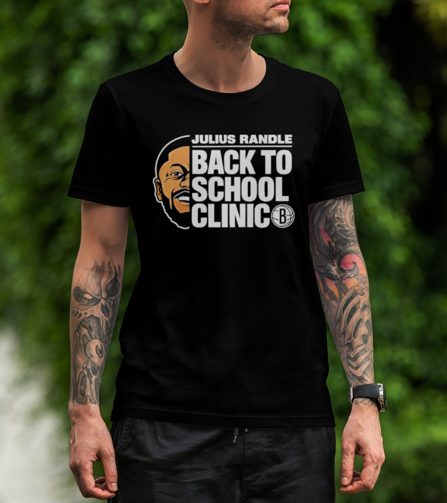 Julius Randle Back To School Clinic Special Event With Iconic Basketball T-Shirt