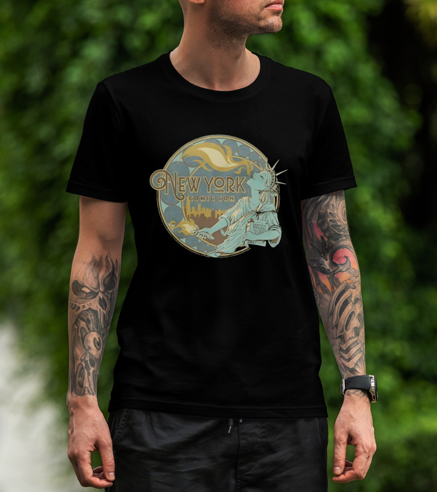 New York Comic Con MMXXVI Statue Of Liberty Art Nouveau T-Shirt