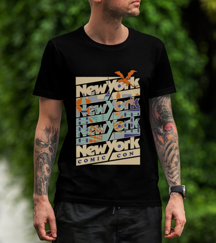 New York Comic Con Modern Skyline Dragon NYCC T-Shirt