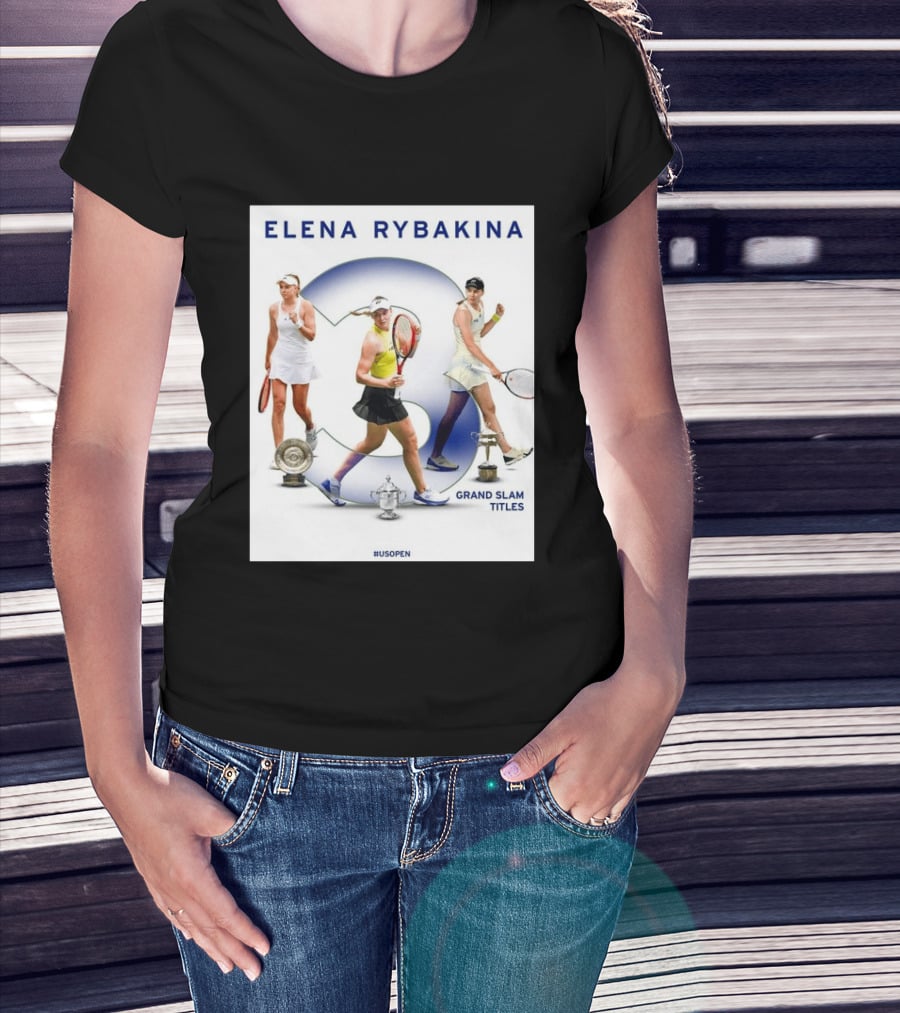 Elena Rybakina Triple Grand Slam Titles US Open Champion T-Shirt