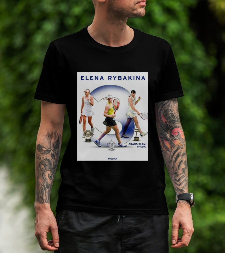 Elena Rybakina Triple Grand Slam Titles US Open Champion T-Shirt