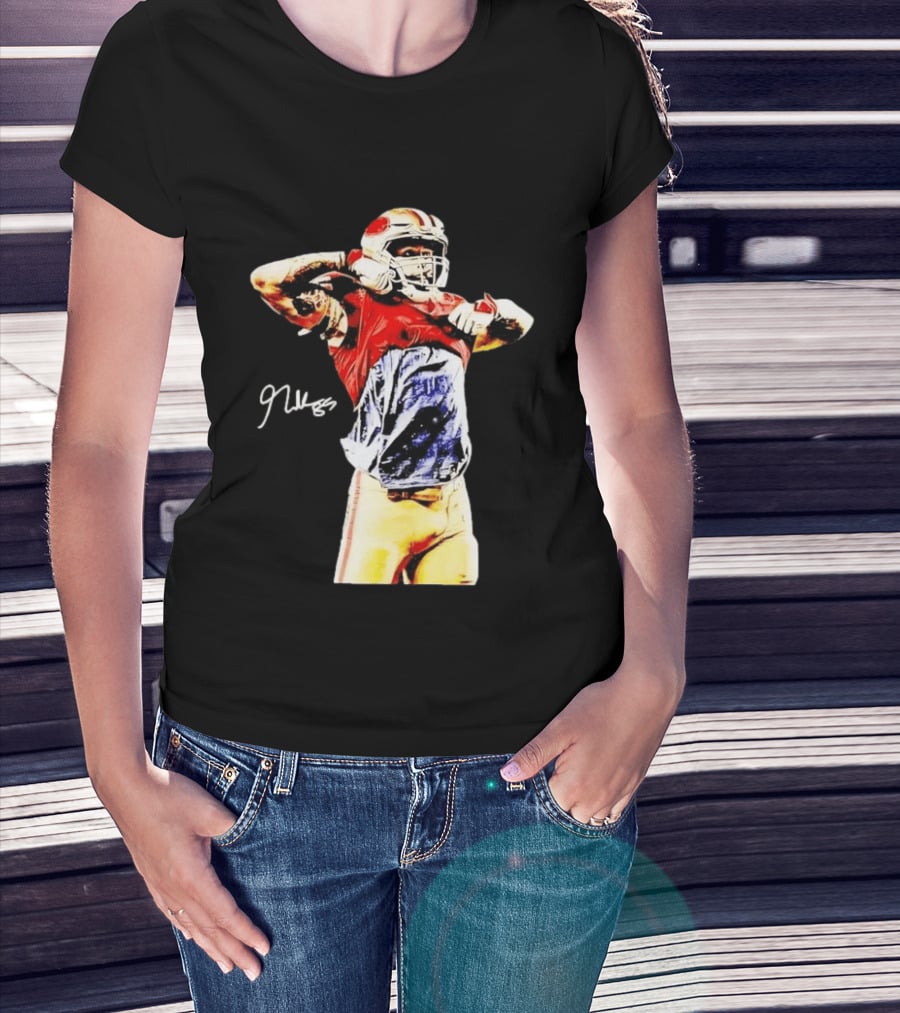 George Kittle Autograph San Francisco 49ers Football Celebration T-Shirt