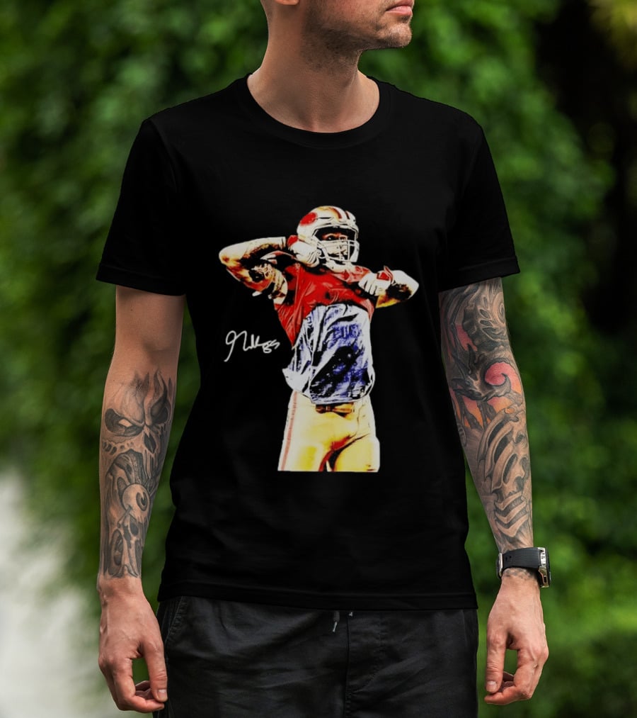 George Kittle Autograph San Francisco 49ers Football Celebration T-Shirt