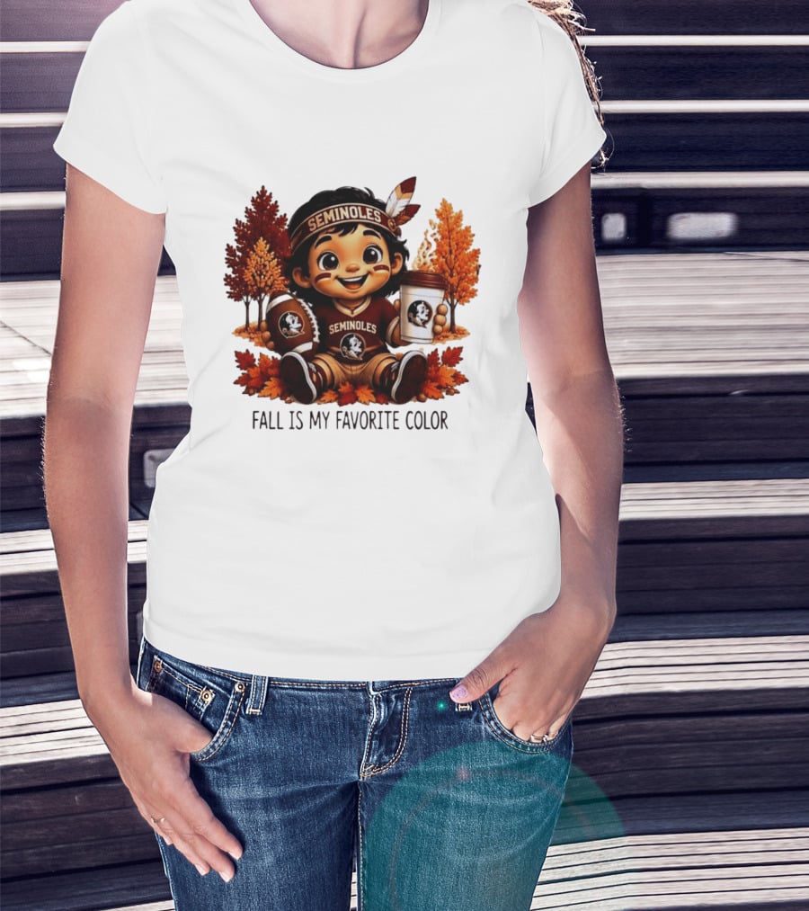 Florida State Seminoles Fall Is My Favorite Color Leaves Football Coffee Toddler T-Shirt
