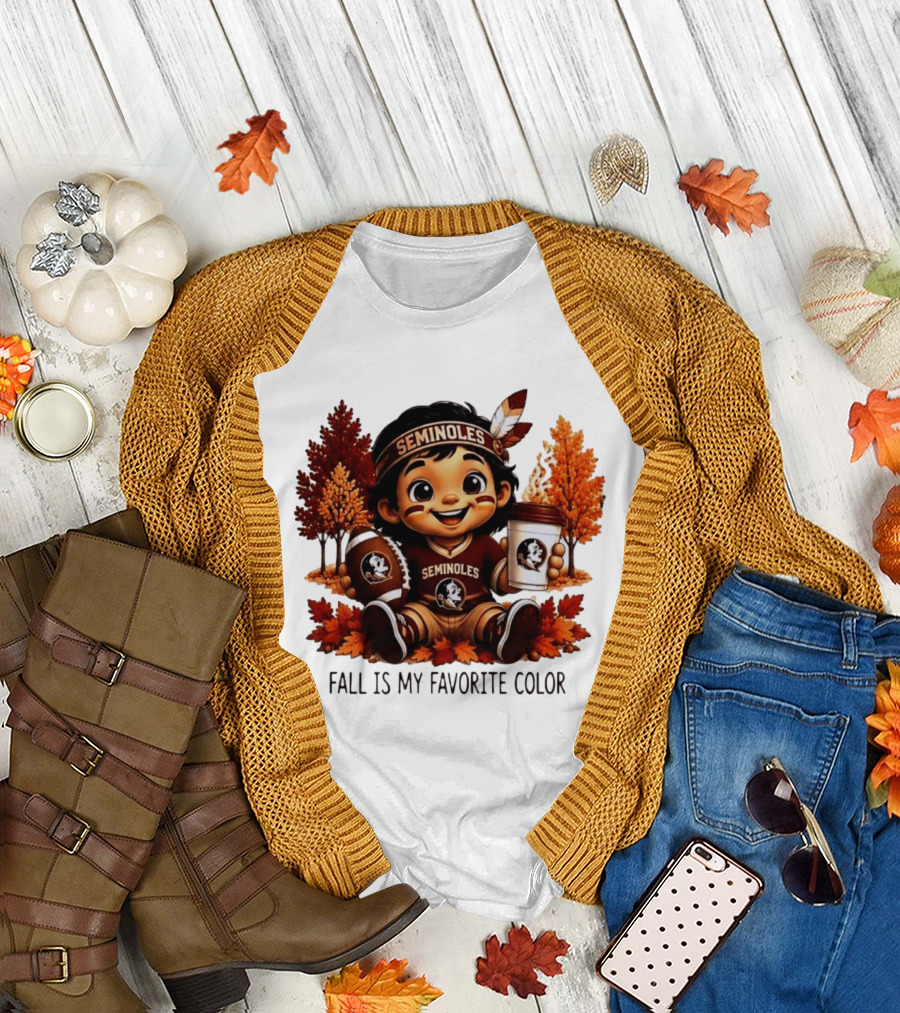 Florida State Seminoles Fall Is My Favorite Color Leaves Football Coffee Toddler T-Shirt