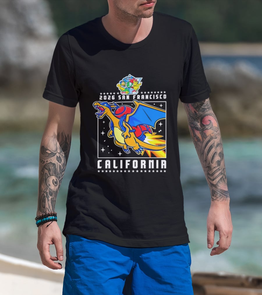 Pokémon Worlds 2026 Charizard San Francisco California T-Shirt