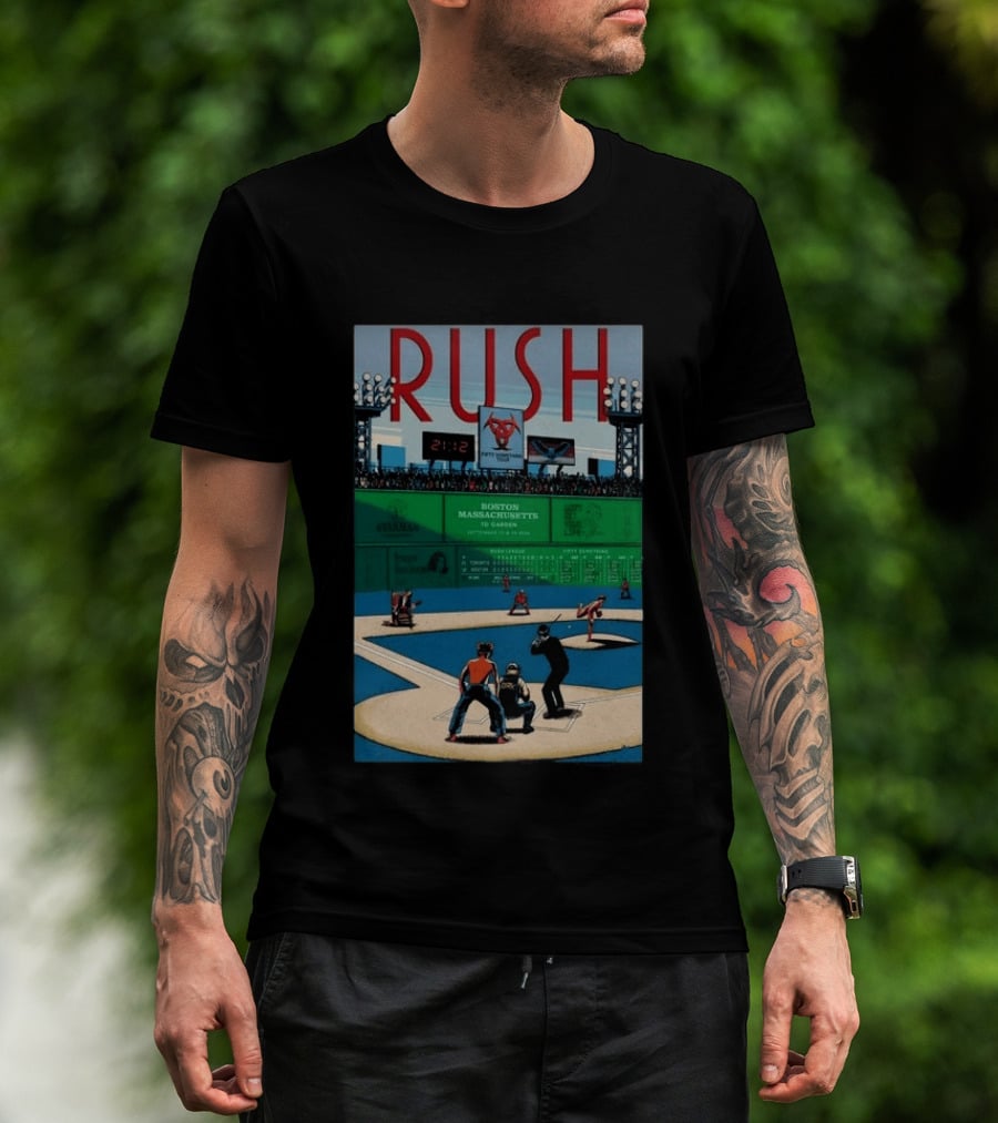 Boston Massachusetts Rush 2026 Concert Sep 12 & 14 TD Garden Baseball T-Shirt
