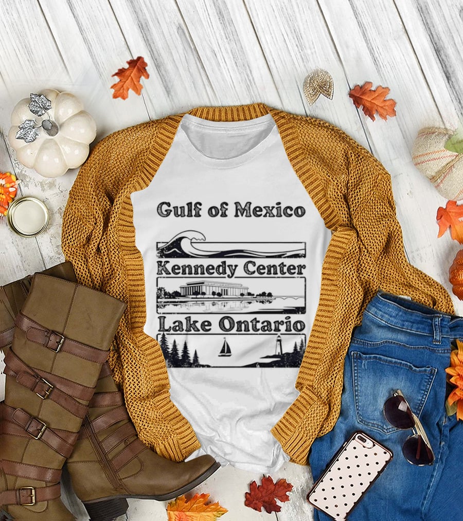 Gulf Of Mexico Wave Kennedy Center Building Lake Ontario Sailboat Scene T-Shirt