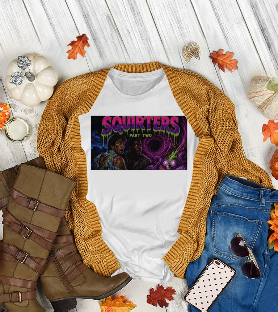Squirters Part Two 1980s Horror Creature Scene T-Shirt