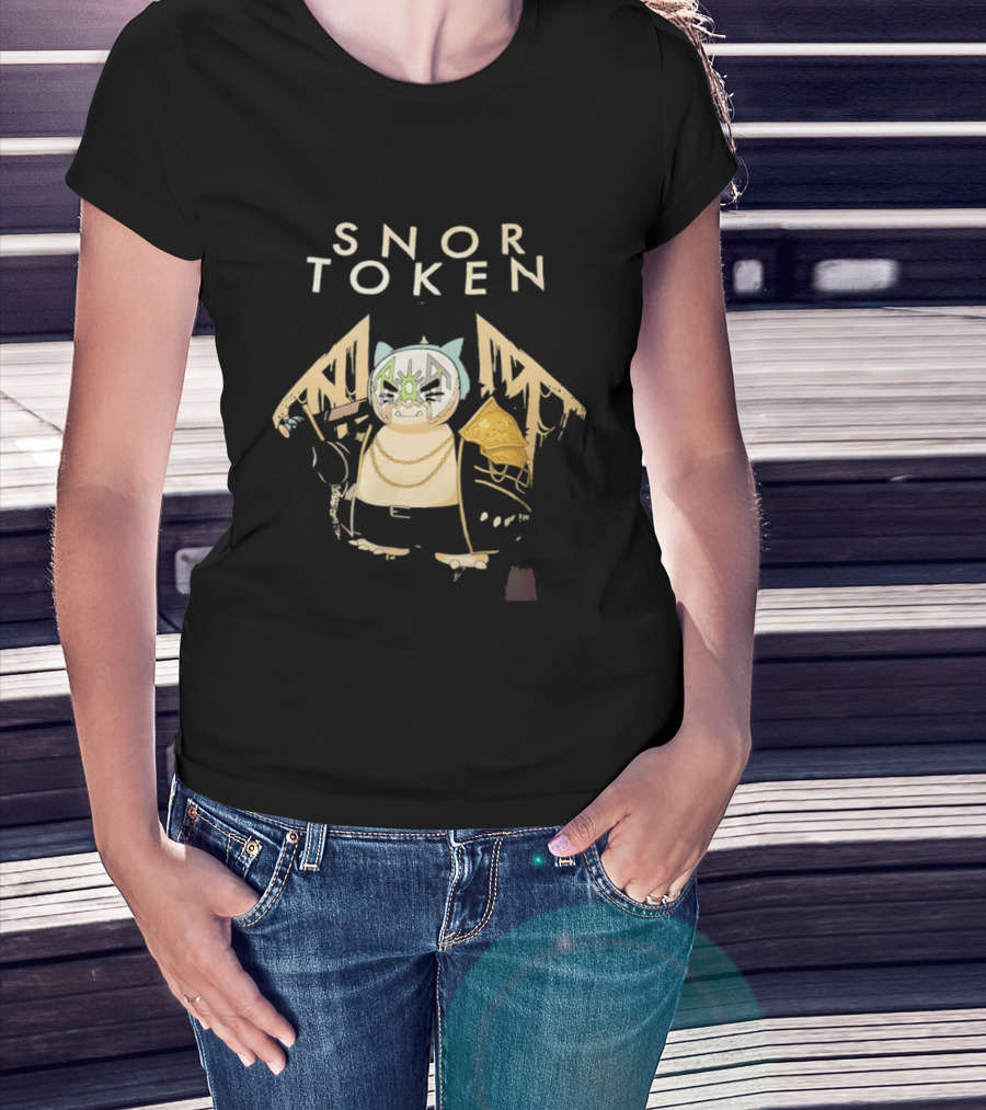 Snor Token Snorlax Pokémon Gaming Crypto Mashup Bitcoin T-Shirt