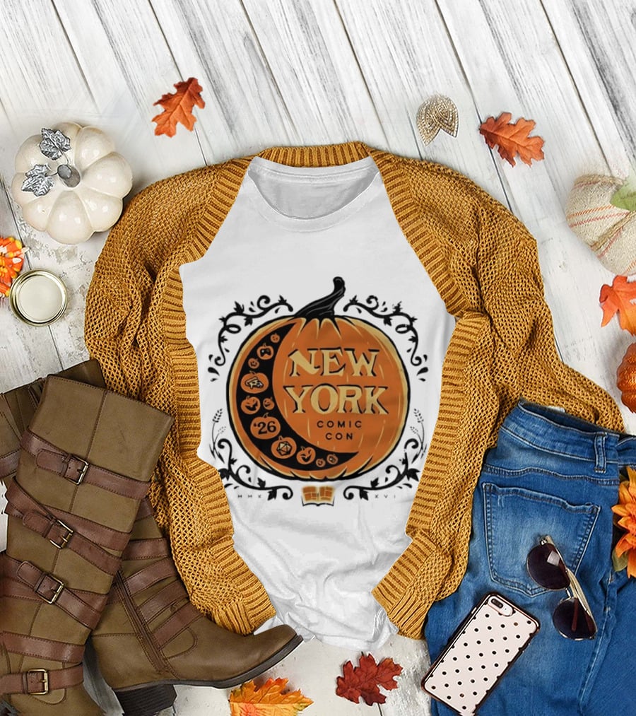 New York Comic Con 2026 Pumpkin Halloween Decor T-Shirt