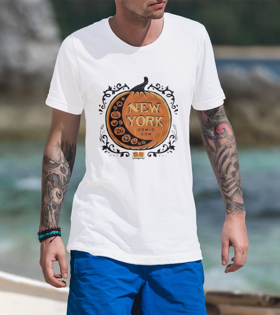 New York Comic Con 2026 Pumpkin Halloween Decor T-Shirt