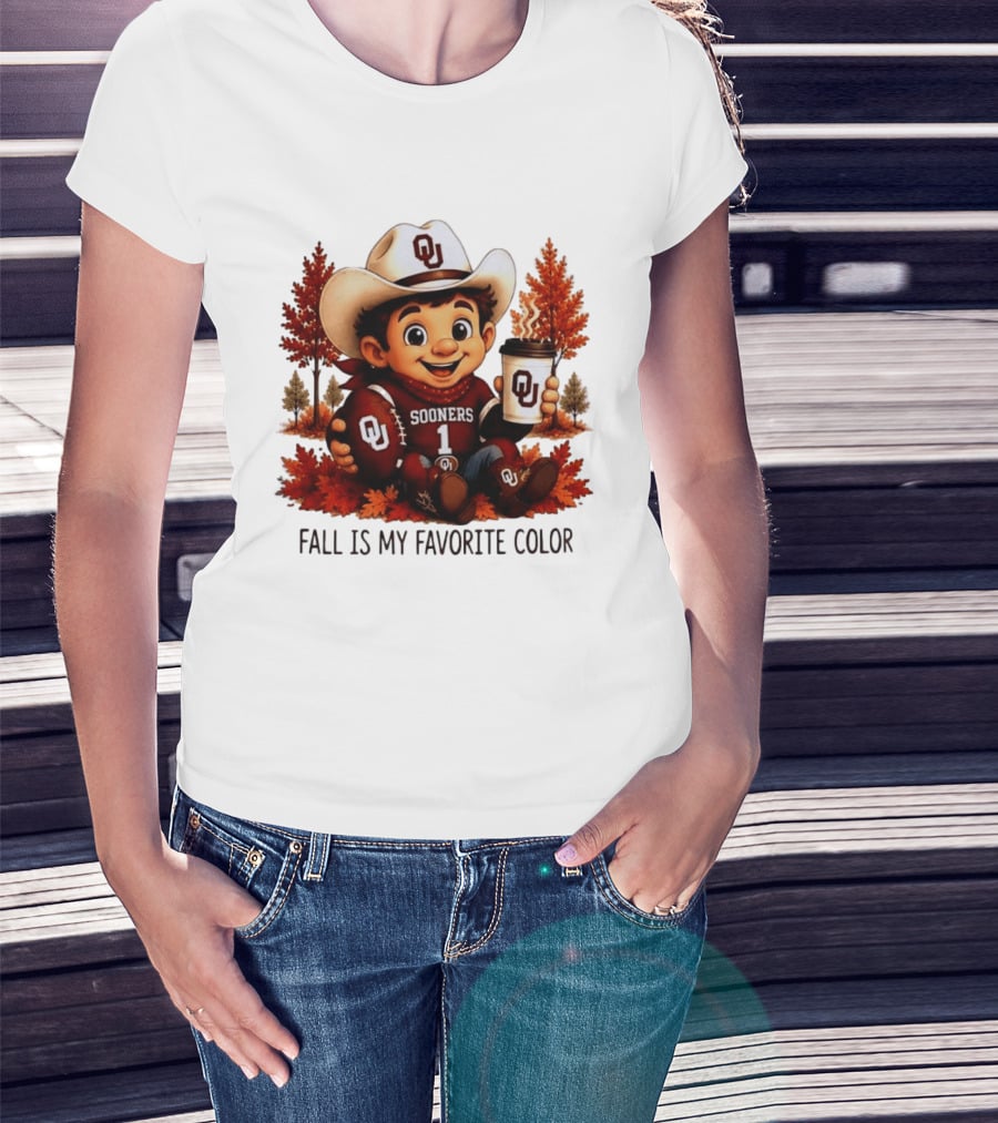 Oklahoma Sooners Fall Is My Favorite Color OU Sooners Football Autumn T-Shirt