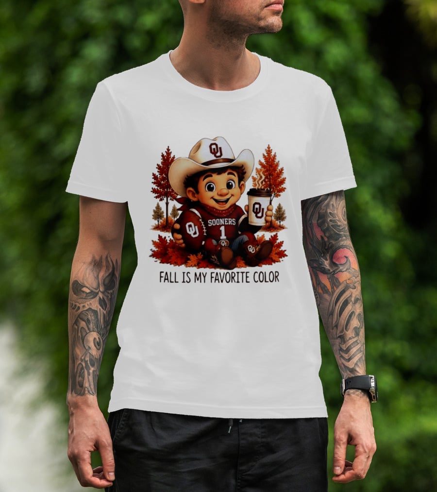Oklahoma Sooners Fall Is My Favorite Color OU Sooners Football Autumn T-Shirt