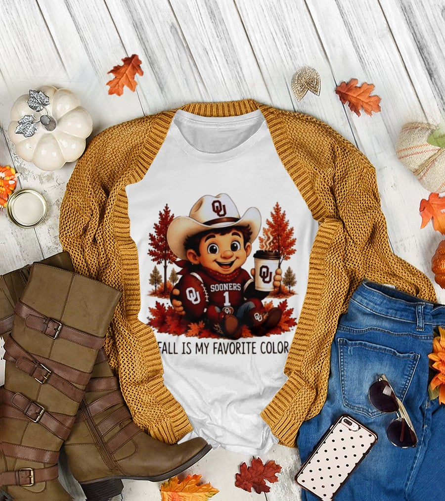 Oklahoma Sooners Fall Is My Favorite Color OU Sooners Football Autumn T-Shirt