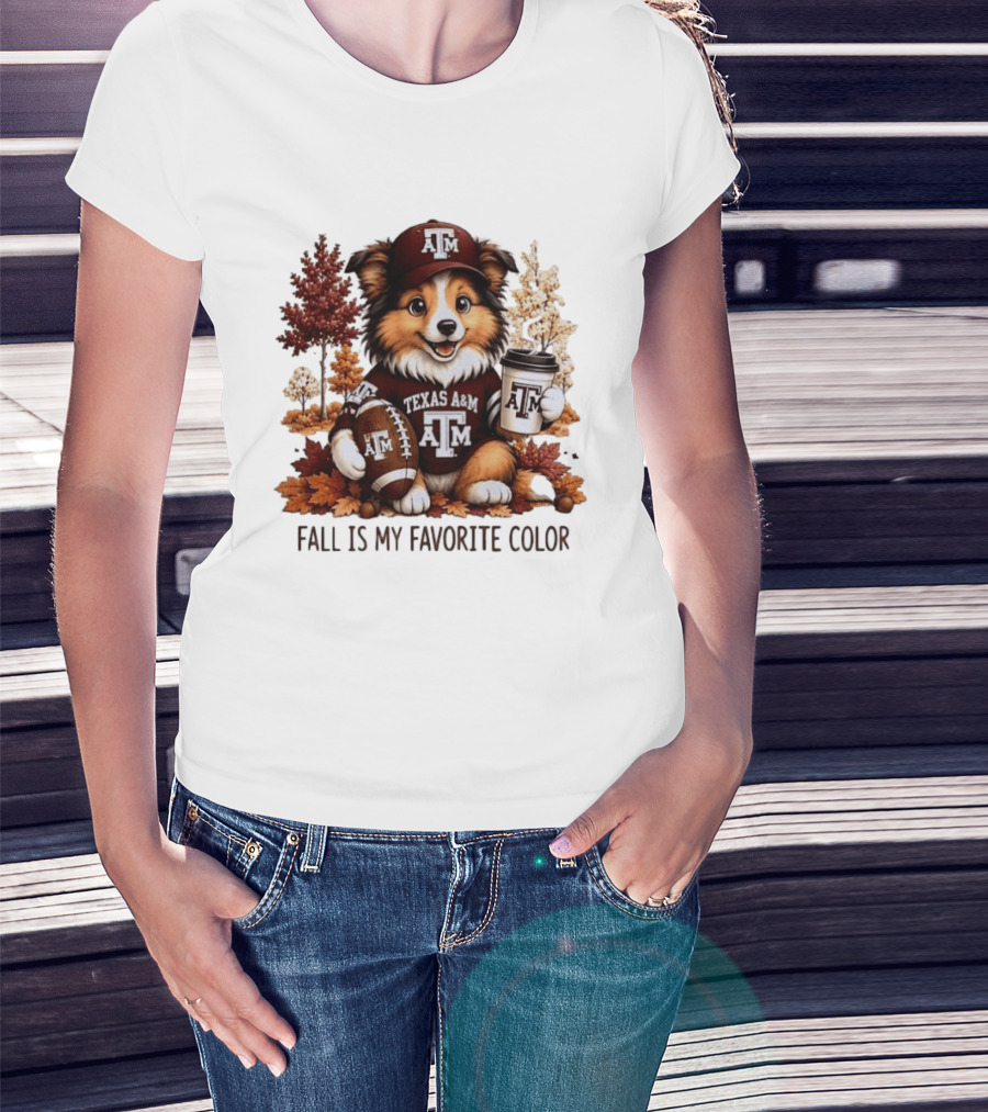 Texas A&M Dog Fall Is My Favorite Color Football Coffee T-Shirt