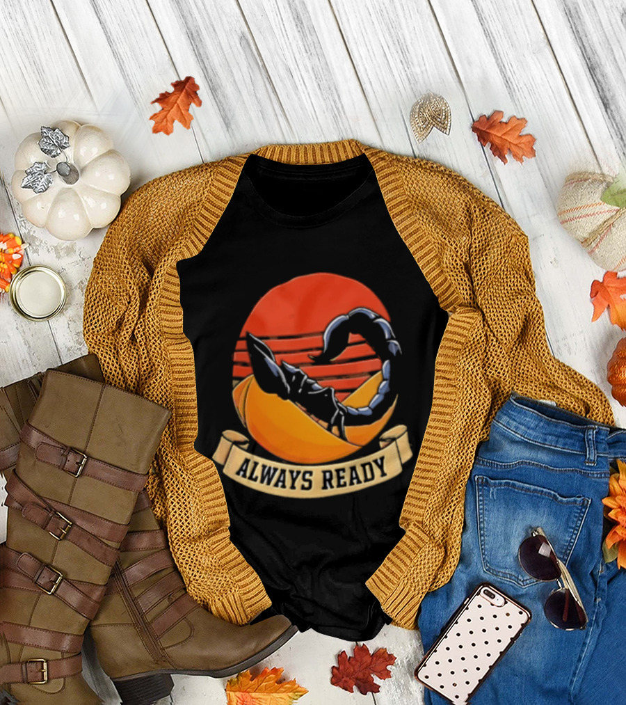 Always Ready Scorpion Desert Sunset Ribbon T-Shirt
