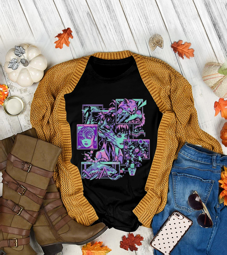 Scarred Crawler Glitch Aesthetic Portraits And Digital Art Panels T-Shirt