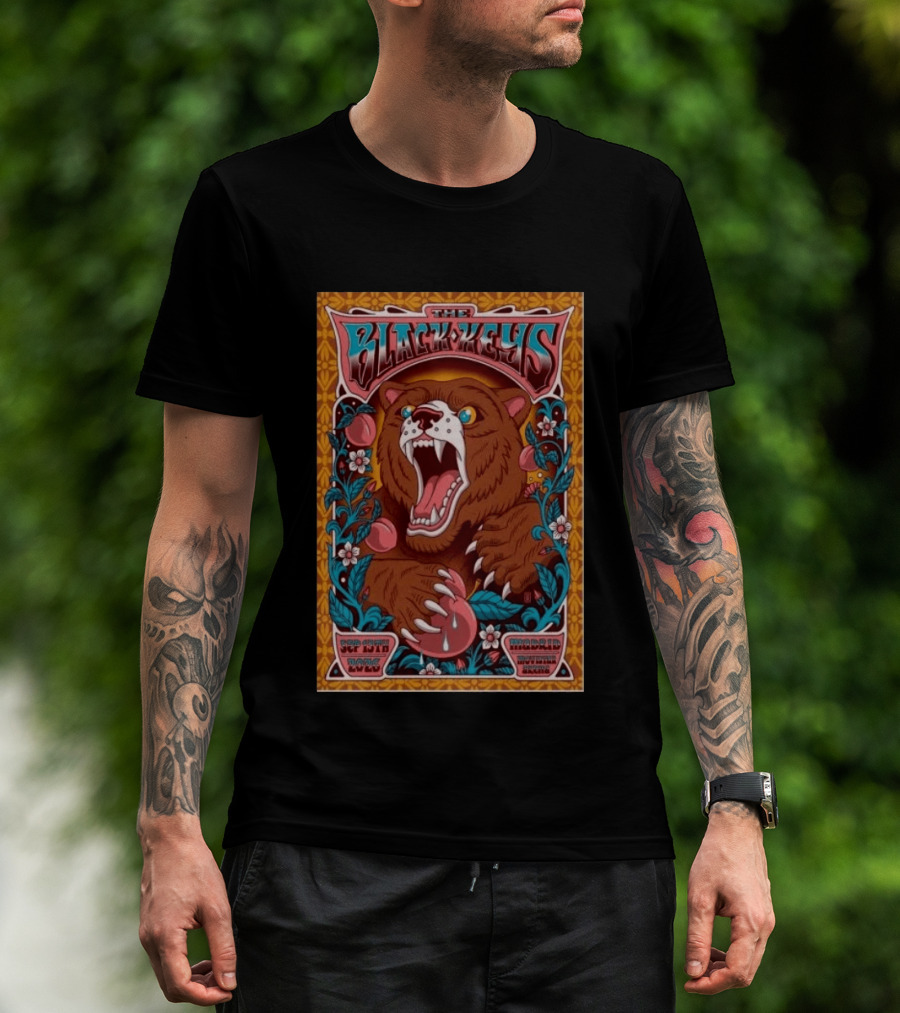 The Black Keys Sep 13 2026 Movistar Arena Madrid Wild Bear T-Shirt
