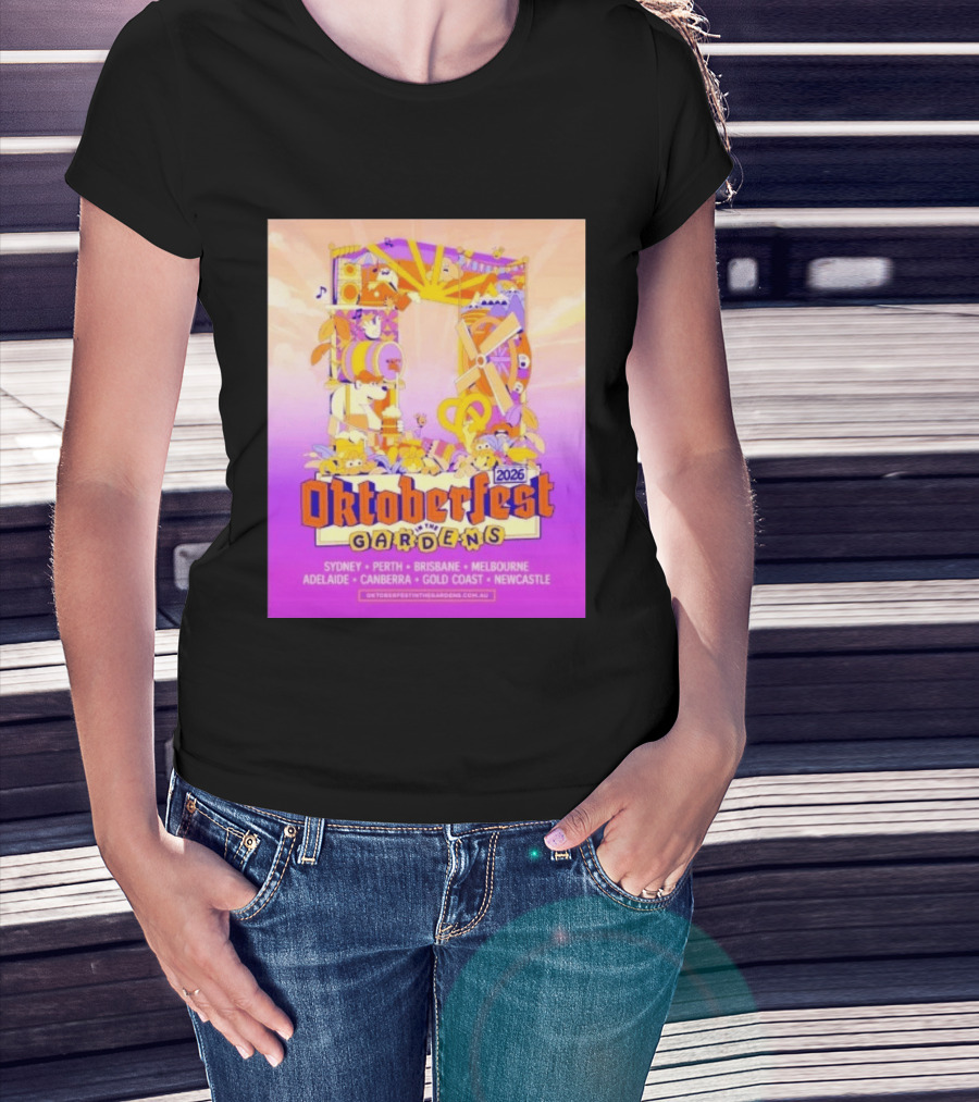 Oktoberfest In The Gardens 2026 Australian Tour Sydney Perth Brisbane Melbourne Adelaide Canberra Gold Coast Newcastle T-Shirt