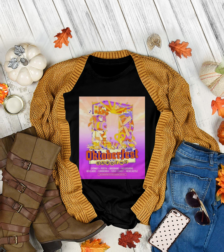 Oktoberfest In The Gardens 2026 Australian Tour Sydney Perth Brisbane Melbourne Adelaide Canberra Gold Coast Newcastle T-Shirt