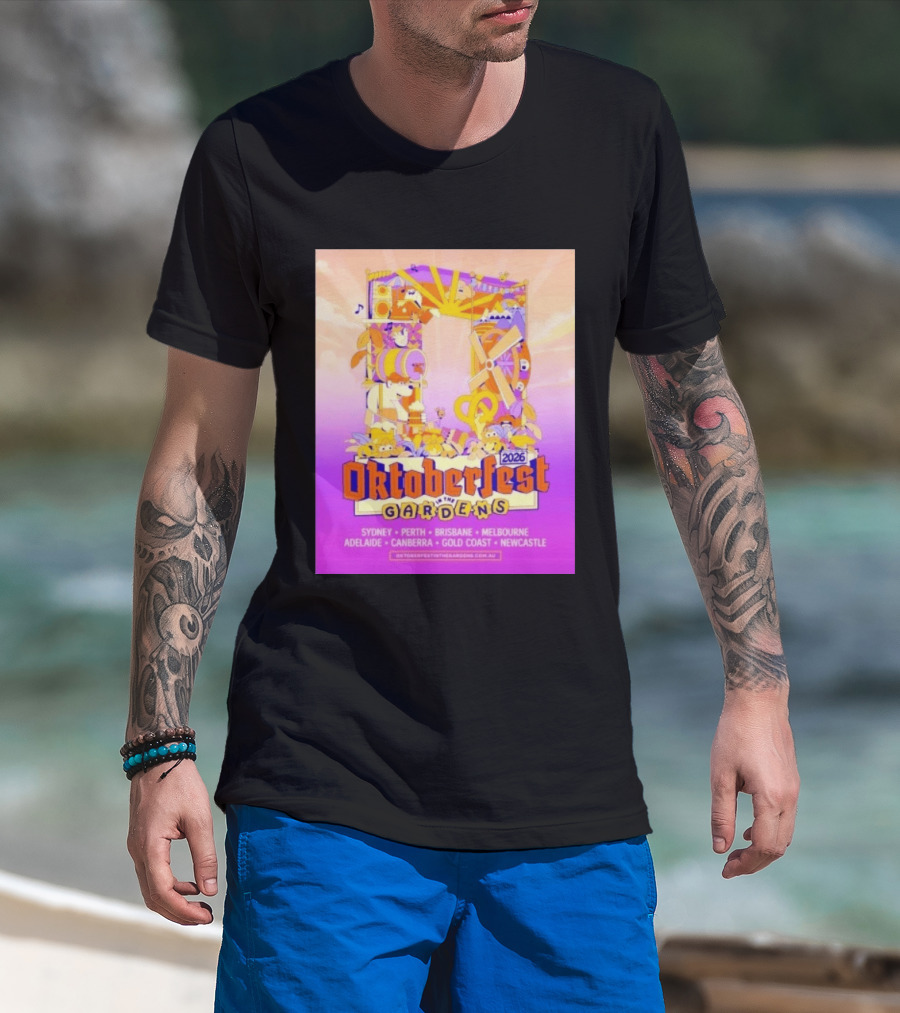 Oktoberfest In The Gardens 2026 Australian Tour Sydney Perth Brisbane Melbourne Adelaide Canberra Gold Coast Newcastle T-Shirt