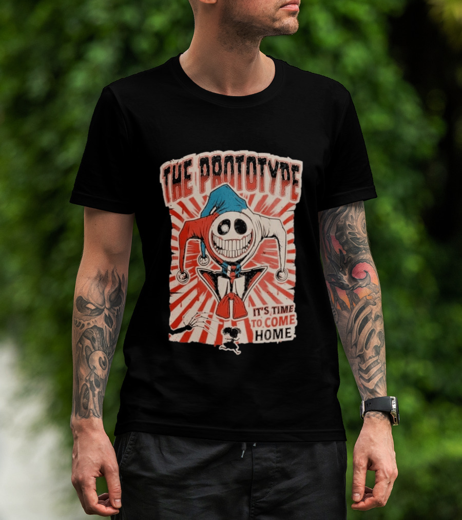 The Prototype It's Time To Come Home Jester Skull Red Blue Suit T-Shirt