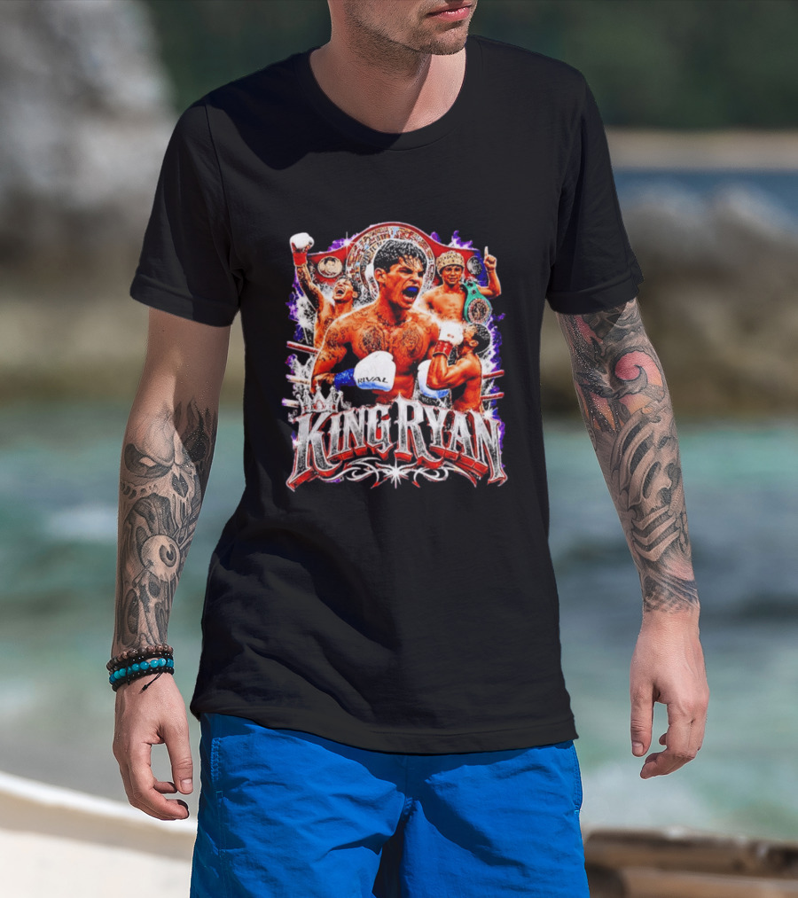 King Ryan Boxing Champion Fight Night Victory Celebration T-Shirt