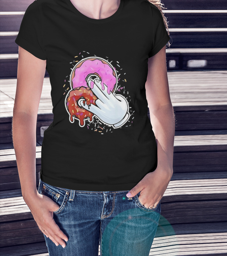 Two In The Pink One In The Stink Donut Gesture Sprinkles T-Shirt