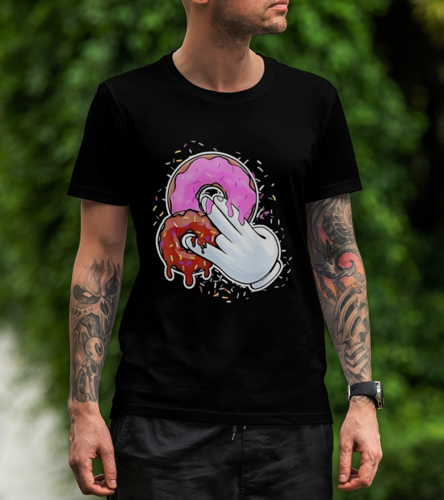 Two In The Pink One In The Stink Donut Gesture Sprinkles T-Shirt