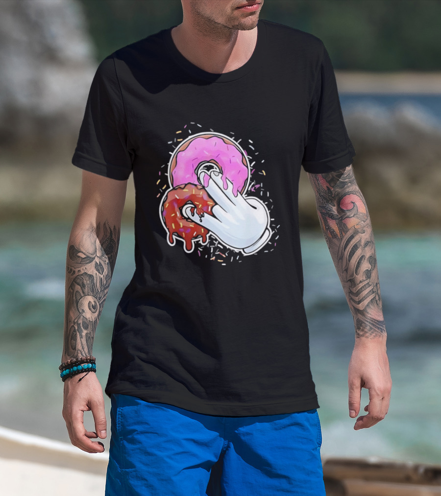 Two In The Pink One In The Stink Donut Gesture Sprinkles T-Shirt