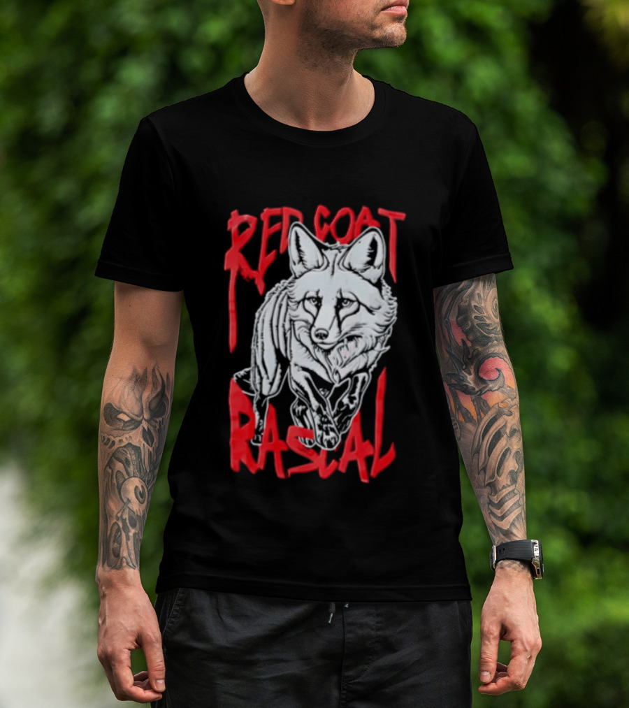 Red Coat Rascal Distressed Running Fox T-Shirt