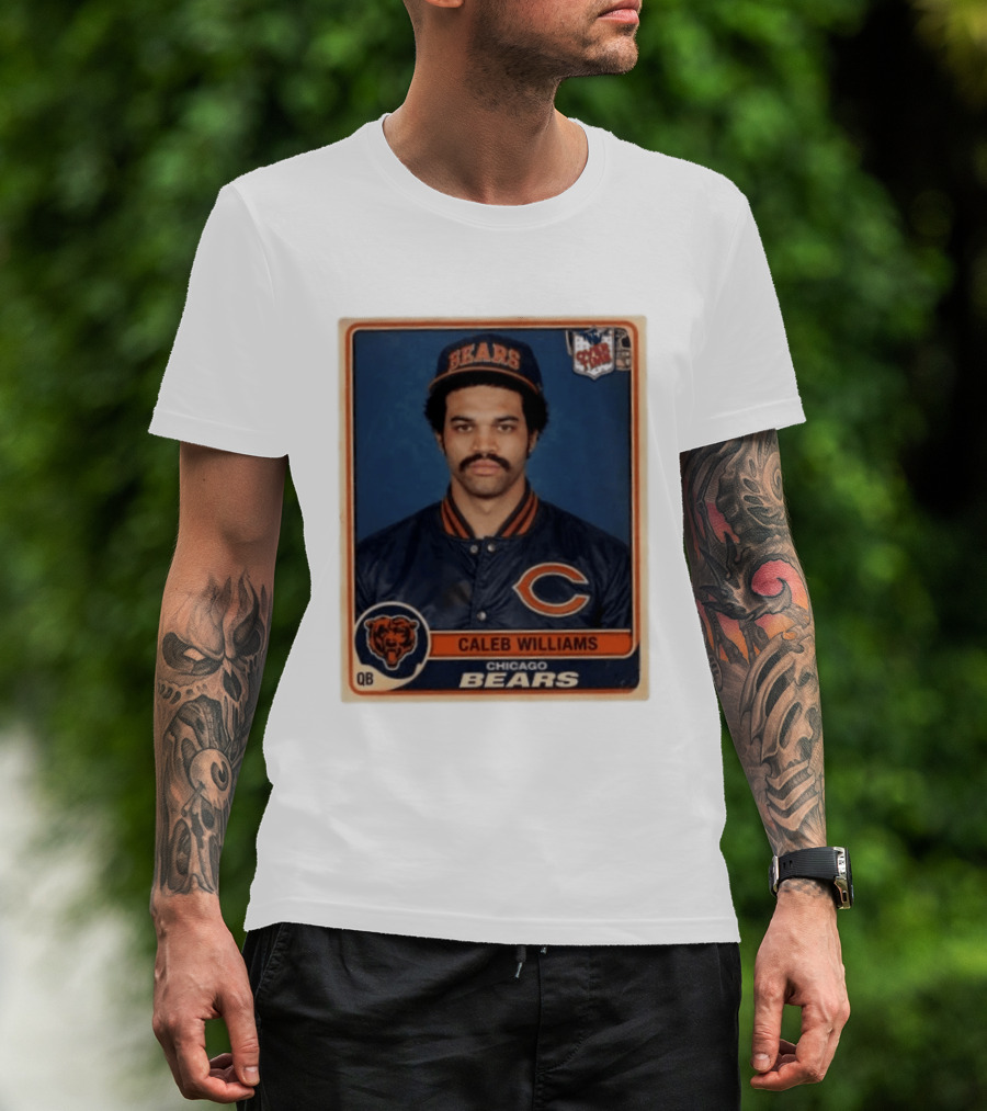 Caleb Williams Chicago Bears QB Vintage Football Card T-Shirt