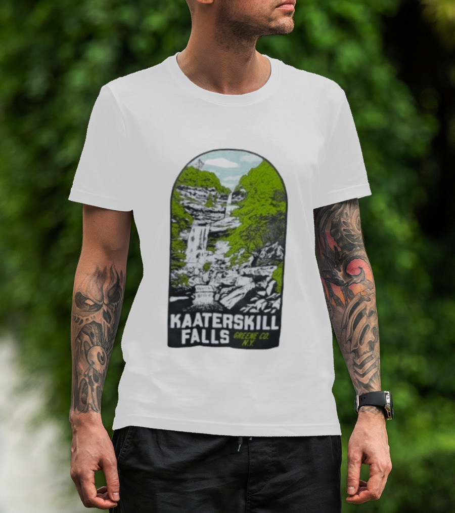 Kaaterskill Falls Greene Co NY Scenic Nature Waterfall Landscape T-Shirt