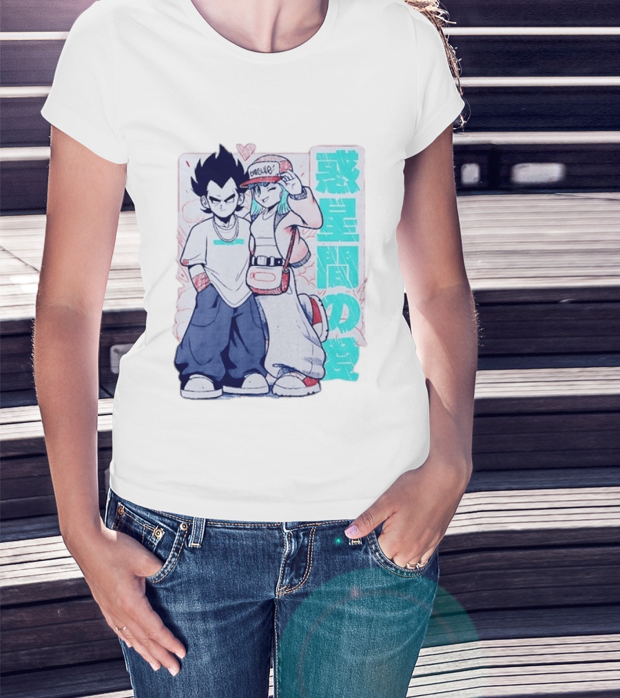 Vegeta Bulma Capsule Corp Love Dragon Ball Z Kanji T-Shirt