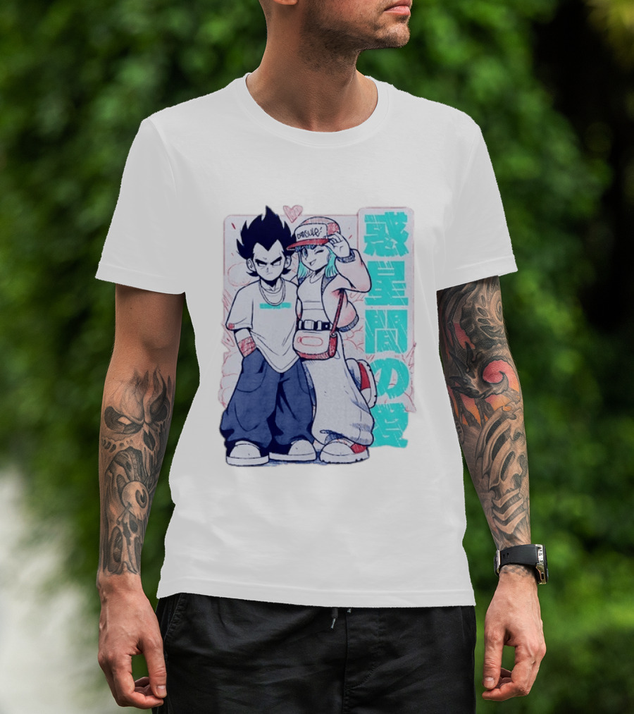 Vegeta Bulma Capsule Corp Love Dragon Ball Z Kanji T-Shirt