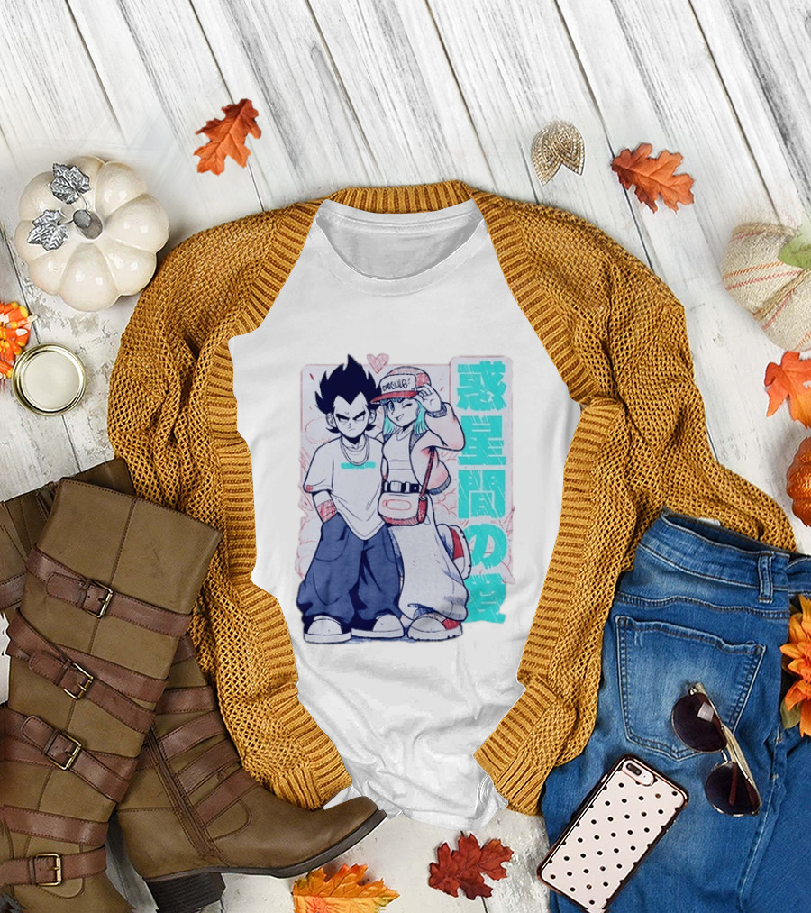 Vegeta Bulma Capsule Corp Love Dragon Ball Z Kanji T-Shirt