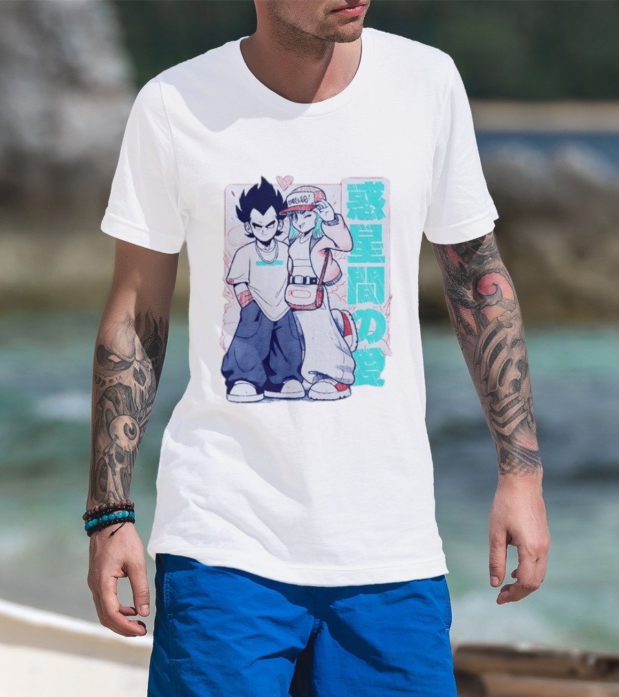 Vegeta Bulma Capsule Corp Love Dragon Ball Z Kanji T-Shirt