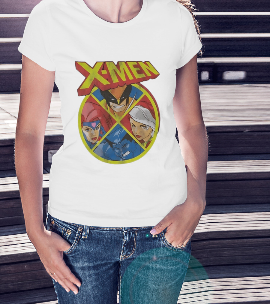 X Men Wolverine Jean Grey Rogue Beast Classic Comic Characters T-Shirt