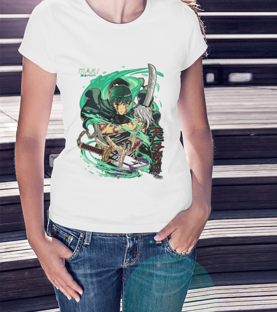 Maki Zenin Jujutsu Kaisen Anime Manga JJK Sword T-Shirt