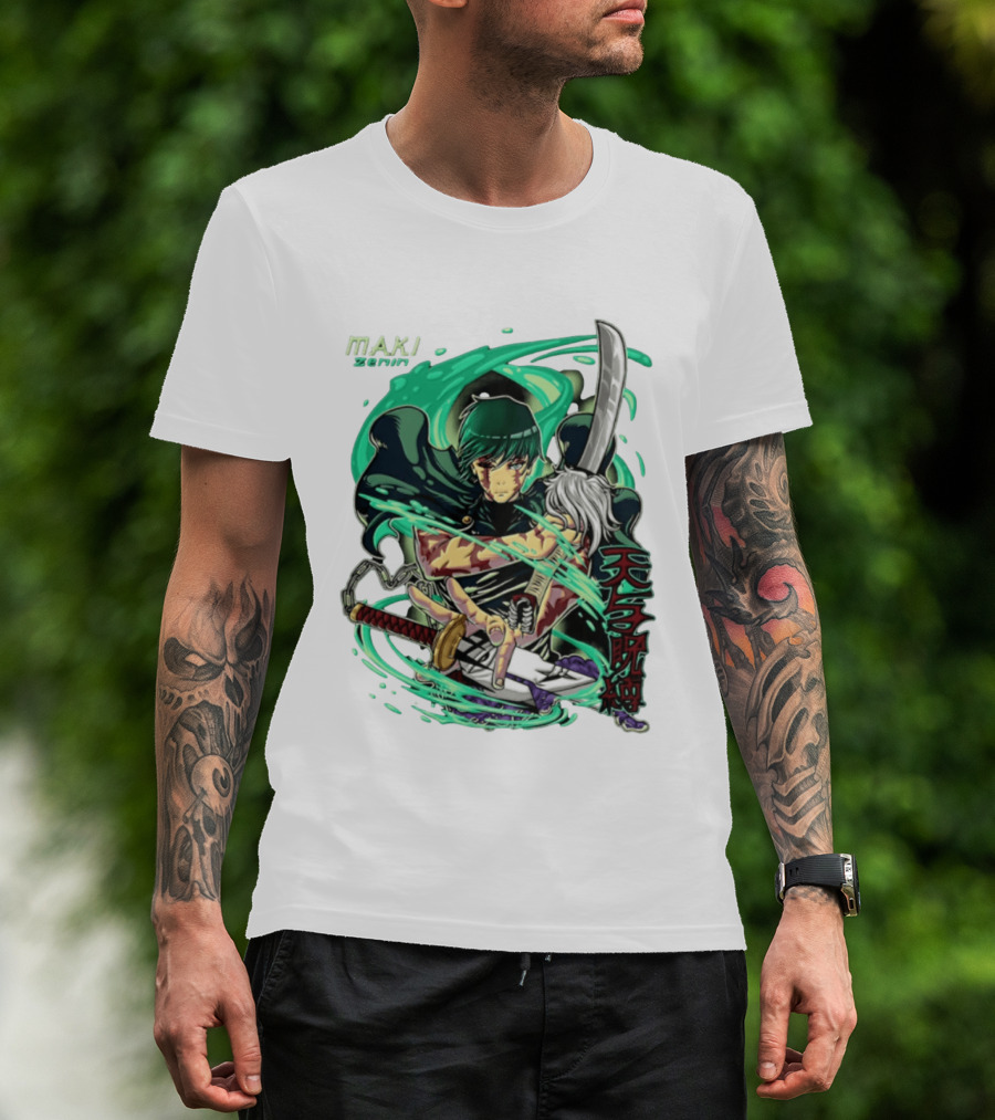 Maki Zenin Jujutsu Kaisen Anime Manga JJK Sword T-Shirt