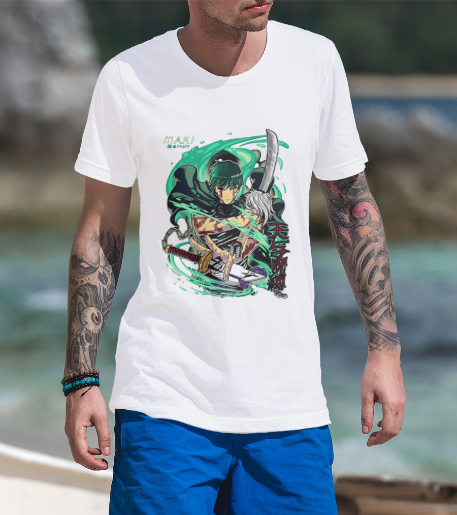 Maki Zenin Jujutsu Kaisen Anime Manga JJK Sword T-Shirt