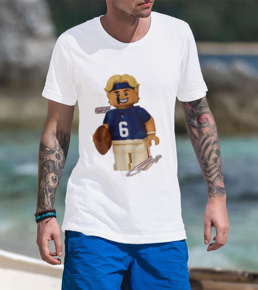 New York Giants Quarterback Jaxson Dart Lego Launch Club 6 Football Cartoon T-Shirt