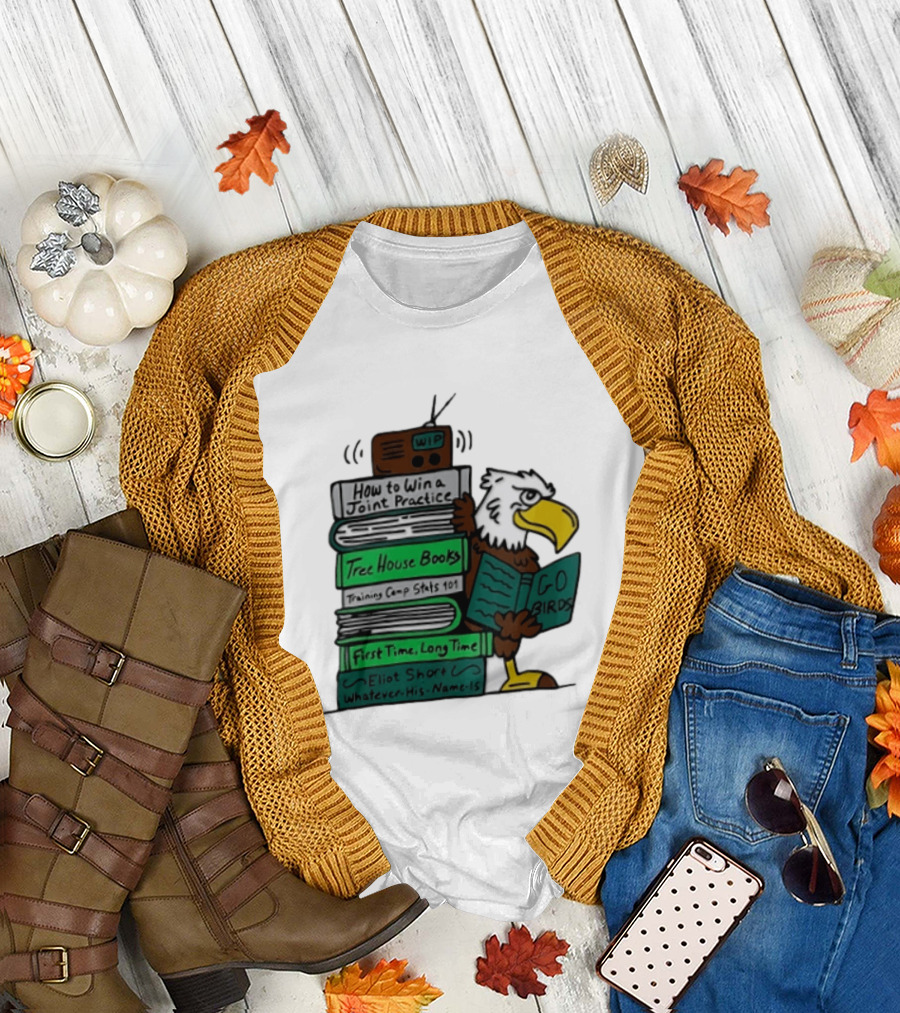 Philadelphia Eagles Go Birds How To Win A Joint Practice Tree House Books Training Camp Stats First Time Long Time Eliot Short T-Shirt
