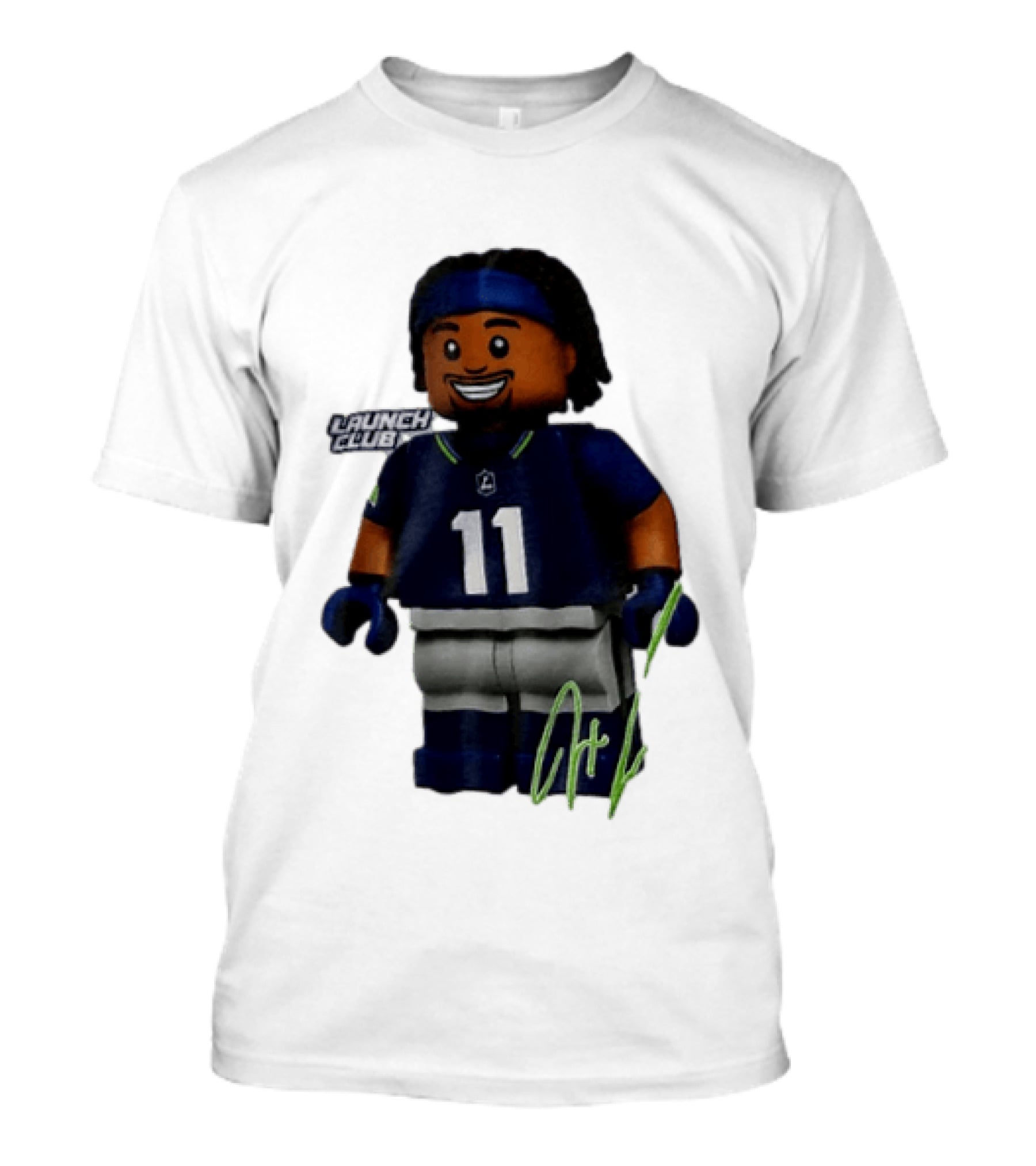 Seattle Seahawks Jaxon Smith Njigba Number 11 Launch Club Edition T-Shirt