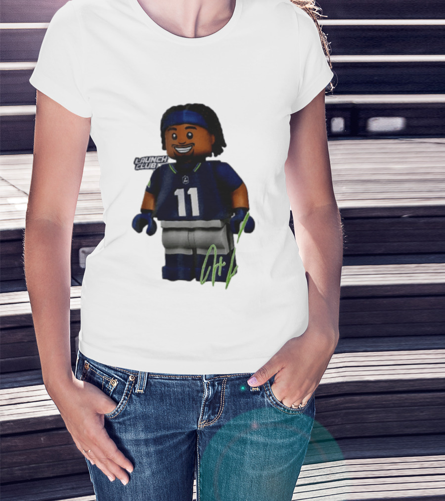 Seattle Seahawks Jaxon Smith Njigba Number 11 Launch Club Edition T-Shirt
