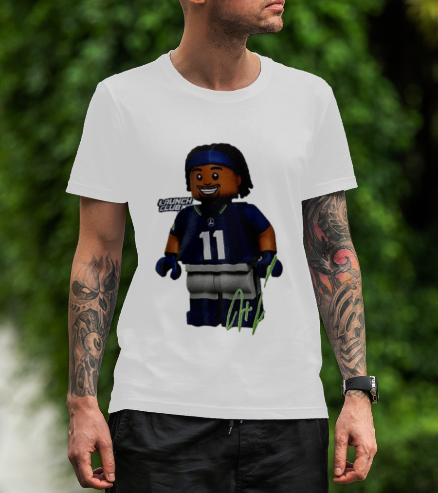 Seattle Seahawks Jaxon Smith Njigba Number 11 Launch Club Edition T-Shirt