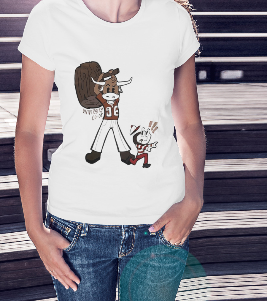 University Co Op Texas Longhorns Vs Ohio State Buckeyes 96 Mascot Showdown T-Shirt
