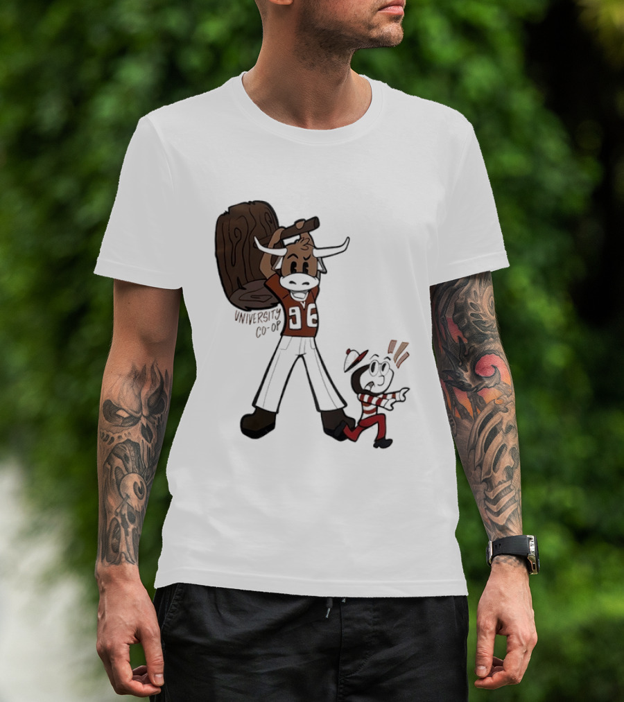 University Co Op Texas Longhorns Vs Ohio State Buckeyes 96 Mascot Showdown T-Shirt
